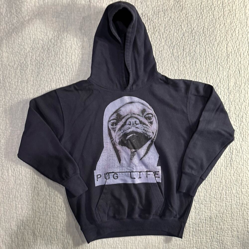 Pug Life Navy Blue Hoodie - Boys Size XL